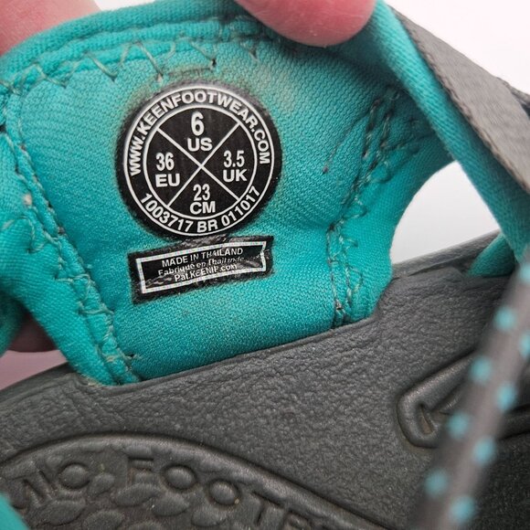 Keen Closed Toe Hiking Water Sport Sandals Gray Blue Womens 6 - Picture 7 of 8